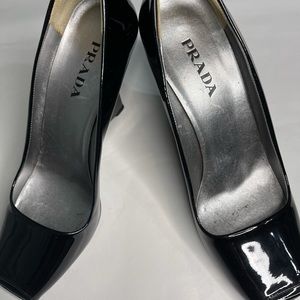 Prada peep toe wedge